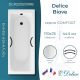 Ванна чугунная Delice Biove DLR220509RB 170х70 с черными матовыми ручками Ванна чугунная Delice Biove DLR220509RB 170х70 с черными матовыми ручками