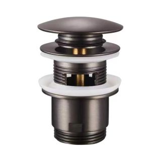Rose RS01T донный клапан с переливом оружейная сталь Rose RS01T донный клапан с переливом оружейная сталь