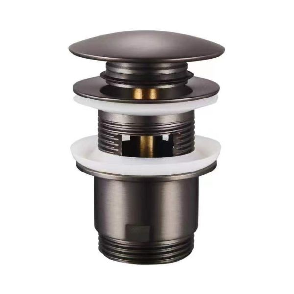 Rose RS01T донный клапан с переливом оружейная сталь Rose RS01T донный клапан с переливом оружейная сталь