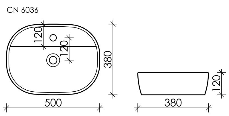 Раковина Ceramica Nova Element CN6036 50см белый