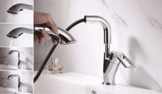Смеситель для раковины Shevanik S5121 с выдвижным изливом хром Смеситель для раковины Shevanik S5121 с выдвижным изливом хром