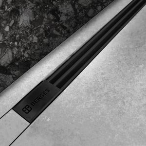Душевой лоток Berges Super Slim Black 095054 80см чёрный матовый