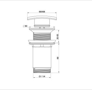 Донный клапан для раковины Wonzon & Woghand WW-88SS08-BG брашированное золото Донный клапан для раковины Wonzon & Woghand WW-88SS08-BG брашированное золото