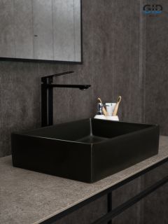 Раковина Gid Bm1204 53360 накладная черная матовая 45x32x11 Раковина Gid Bm1204 53360 накладная черная матовая 45x32x11