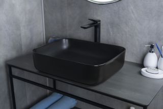 Раковина Gid Bm1304 53350 накладная черная матовая 50x39x13 Раковина Gid Bm1304 53350 накладная черная матовая 50x39x13