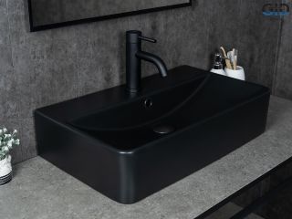Раковина Gid Bm1344 53361 накладная черная матовая 61x35.5x14 Раковина Gid Bm1344 53361 накладная черная матовая 61x35.5x14