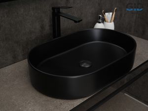 Раковина Gid Bm1479 53354 накладная черная матовая 61x38.5x12