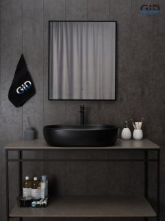 Раковина Gid Bm9026a 53369 накладная черная матовая 60x40x15 Раковина Gid Bm9026a 53369 накладная черная матовая 60x40x15