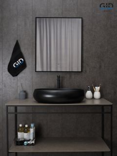 Раковина Gid Bm9030a 53371 накладная черная матовая 60x41x15 Раковина Gid Bm9030a 53371 накладная черная матовая 60x41x15