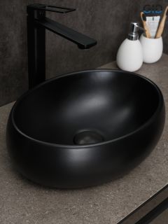 Раковина Gid Bm9030ds 53384 накладная черная матовая 40x30x13.5 Раковина Gid Bm9030ds 53384 накладная черная матовая 40x30x13.5