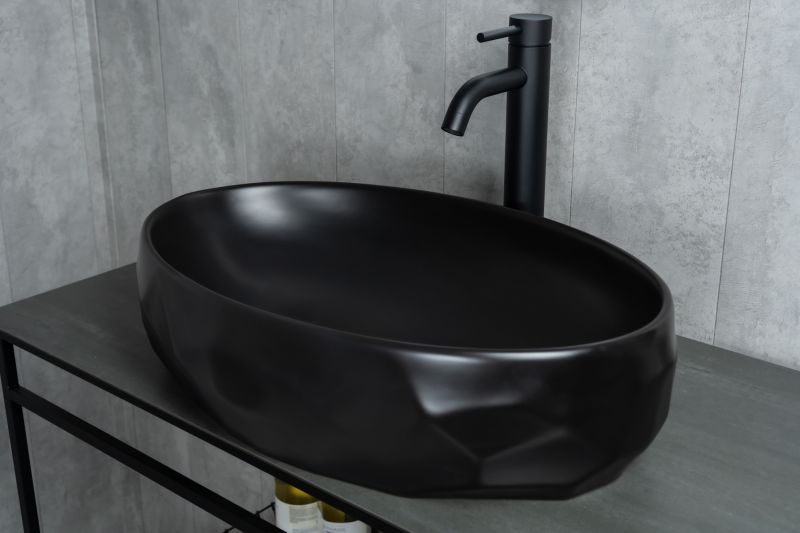 Раковина Gid Bm9030wx 53385 накладная черная матовая 60x40x15