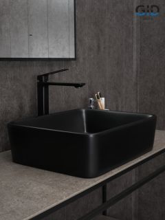 Раковина Gid Bm9103 53374 накладная черная матовая 48x37x13 Раковина Gid Bm9103 53374 накладная черная матовая 48x37x13