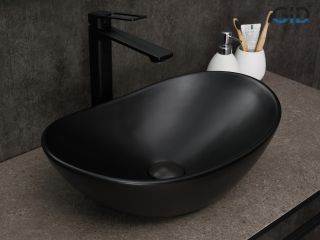 Раковина Gid Bm9133 53352 накладная черная матовая 48x30.5x14.5 Раковина Gid Bm9133 53352 накладная черная матовая 48x30.5x14.5