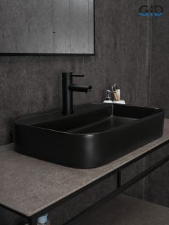 Раковина Gid Bm9660 53376 накладная черная матовая 60x40x11 Раковина Gid Bm9660 53376 накладная черная матовая 60x40x11