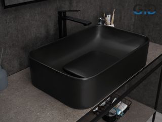 Раковина Gid Bm9598 53365 накладная черная матовая 61x38x15 Раковина Gid Bm9598 53365 накладная черная матовая 61x38x15