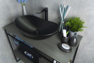 Раковина Gid Bm9811 53337 накладная черная матовая 61x37x15 Раковина Gid Bm9811 53337 накладная черная матовая 61x37x15