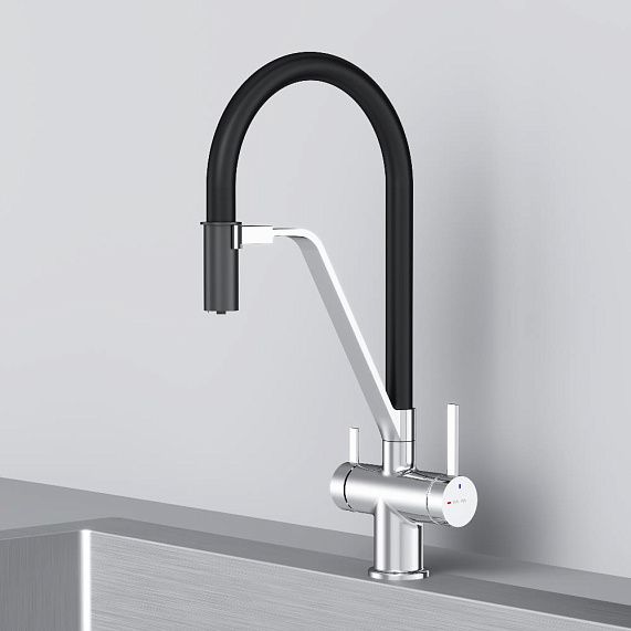 Смеситель для кухни Am.Pm Func F8F07802 черный хром