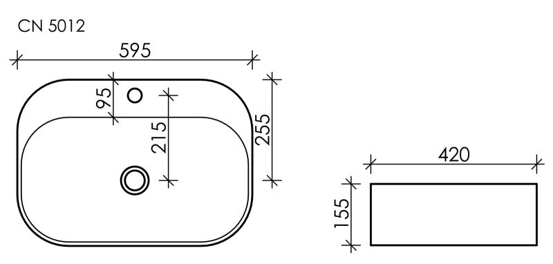 Раковина Ceramica Nova Element CN5012 60см белый