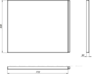 Боковая панель Aquanet Bright/Tea 243606 80 см