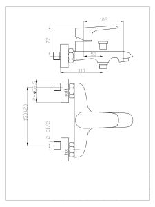Смеситель Weltwasser СЕРИЯ WW MX Арт. BONN 303