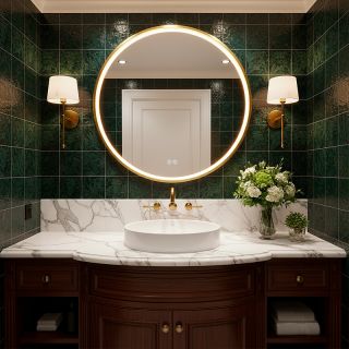 Зеркало с подсветкой Azario Димион АZ-LED011025 70 см золото