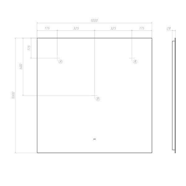 Зеркало с подсветкой Vigo Quadro Comfort 146 100 см