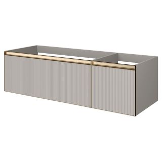 Тумба под раковину Armadi Art Quatro 790-M2-140-CM-RIB-MG 140 см кашемир/золото матовое Тумба под раковину Armadi Art Quatro 790-M2-140-CM-RIB-MG 140 см кашемир/золото матовое