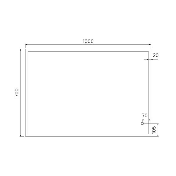 Зеркало IDDIS Brick с LED-подсветкой 100см BRI1000i98
