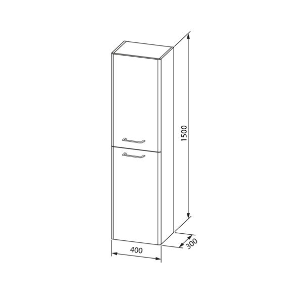 Пенал IDDIS Brick 40см белый BRI40W0i97