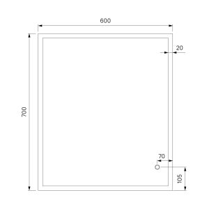 Зеркало IDDIS Brick с LED-подсветкой 60см BRI6000i98