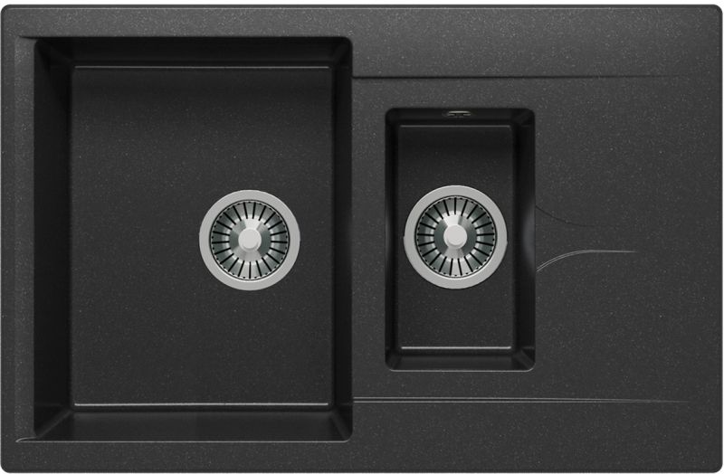 Мойка кухонная Polygran BRIG-770 чёрный 621404 Мойка кухонная Polygran BRIG-770 чёрный 621404