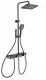 Душевая стойка Wonzon & Woghand Shelf WW-B4161-MB с термостатом чёрный матовый
