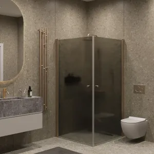Душевой уголок на монопетле by Deonria U-90-89-6-GM-BR1 90x89см бронза/графит матовый