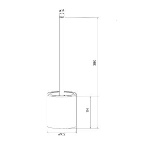Щётка для унитаза IDDIS Optima Home напольная хром BRU02POi47