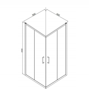 Душевой уголок BRAVAT Drop BS090.2200A 90x90 см