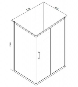 Душевой уголок BRAVAT Drop BS120.3100A 120x80см