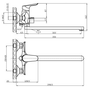 Смеситель для ванны ESKO CAIRO CI 31 хром