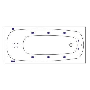 Гидромассажная ванна WHITECROSS Layla 0102.170075.100.SMARTNANO.GL 170x75 см Smart Nano золото