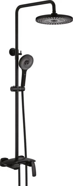 Душевая стойка Rose R1136H с каскадным изливом чёрный матовый Душевая стойка Rose R1136H с каскадным изливом чёрный матовый