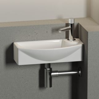 Подвесная раковина Ceramica Nova Element CN6038L 46см отверстие под смеситель справа белый Подвесная раковина Ceramica Nova Element CN6038L 46см отверстие под смеситель справа белый