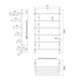 Полотенцесушитель электрический Indigo Хит LHE70-40R с полкой 40x70 см хром