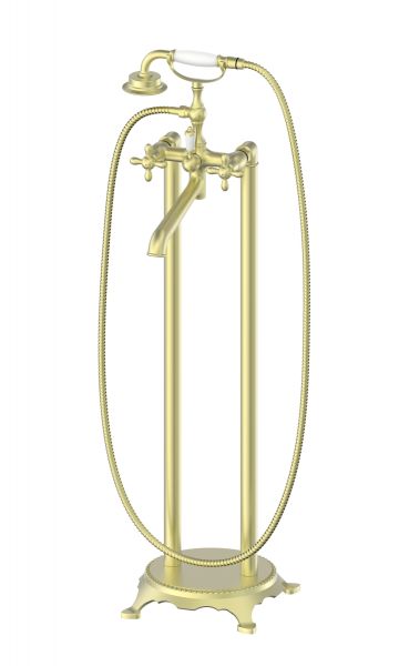 Напольный смеситель для ванны Wonzon & Woghand Retro WW-88649020-BG брашированное золото