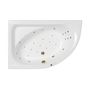 Гидромассажная ванна WHITECROSS Aquarella 0108.170110.100.ULTRA.BR левая 170x110 см Ultra бронза
