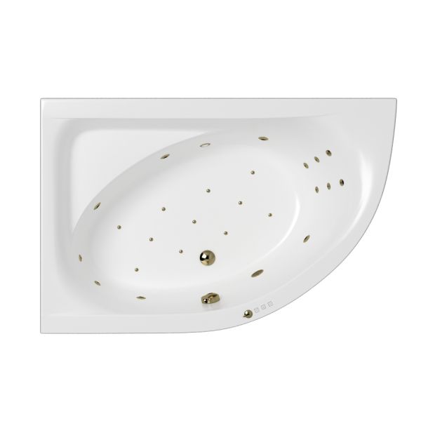 Гидромассажная ванна WHITECROSS Aquarella 0108.170110.100.ULTRA.BR левая 170x110 см Ultra бронза