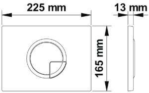 Кнопка смыва Berges Novum soft touch чёрный 040025