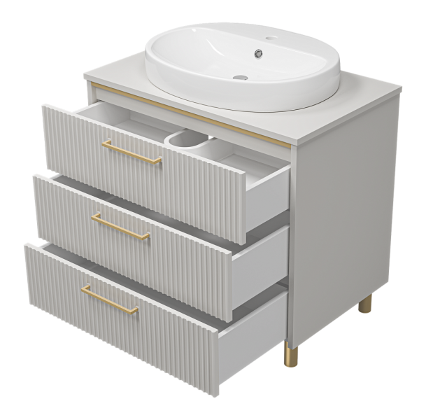 Напольная тумба под раковину Brevita Elche УТ000023945 81 см серый