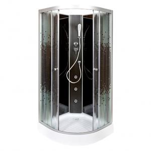 Душевая кабина Deto L 801 N с гидромассажем BLACK 100х100х200 см