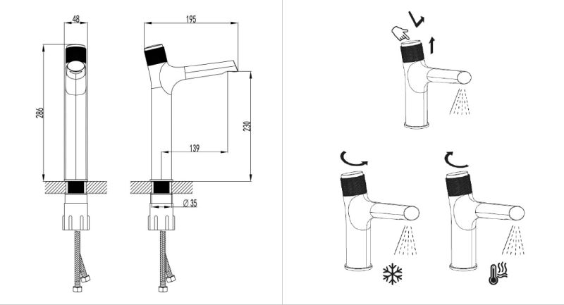 Смеситель Lemark PROJECT LM4679C для раковины