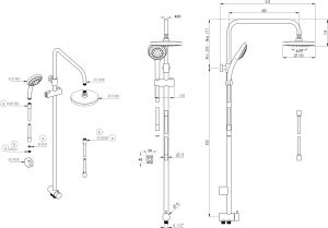 Душевая система VitrA System Rain A45597EXP