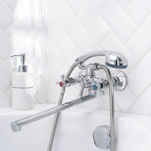 Смеситель для ванны с душем РМС SL71-143P хром